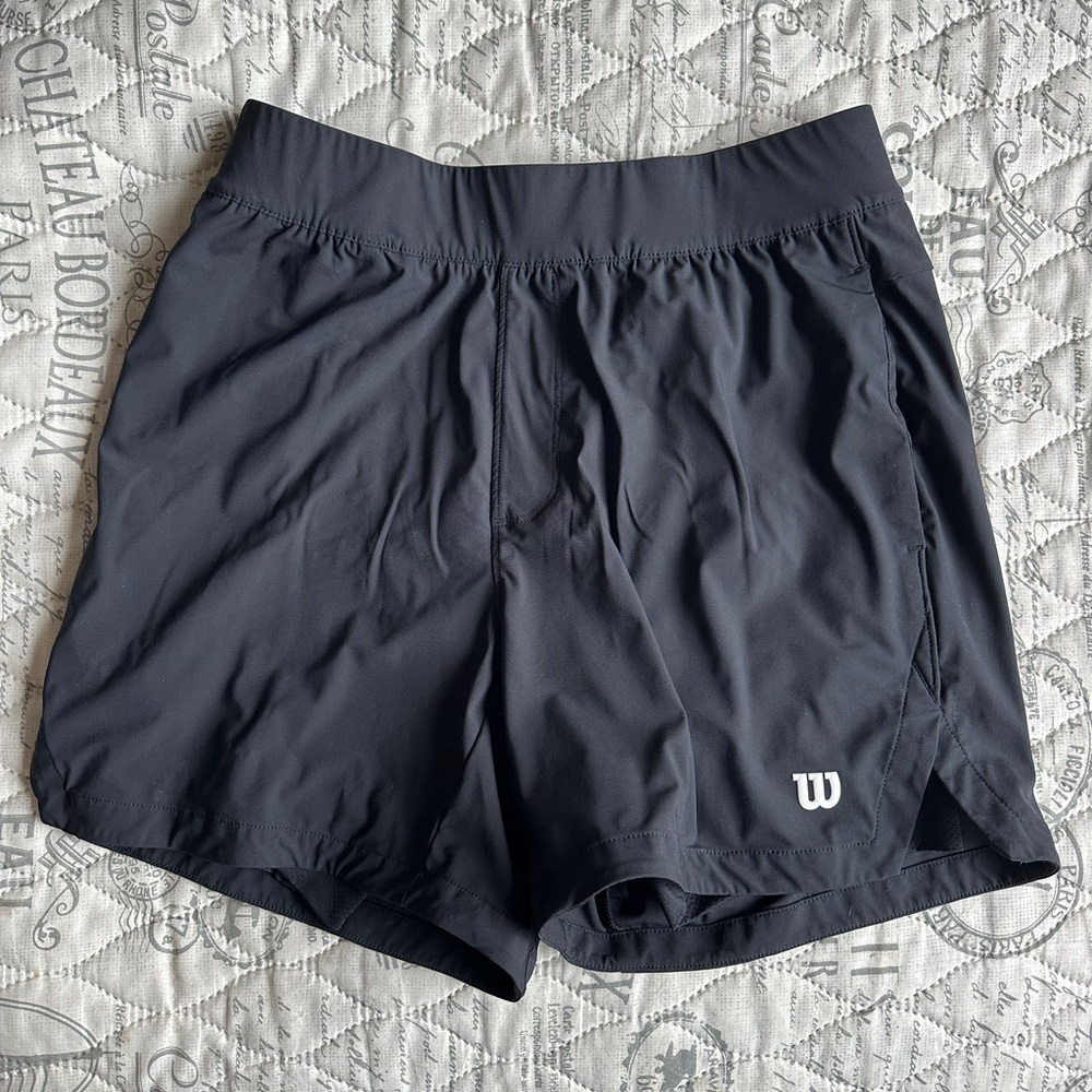 Wilson Black and Red Sports Shorts